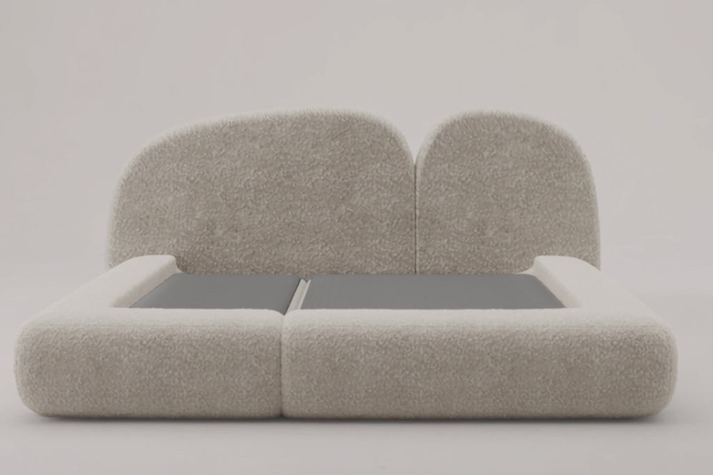 Elora Modern Low-Profile Fully Upholstered Cloud Bed 360 Video