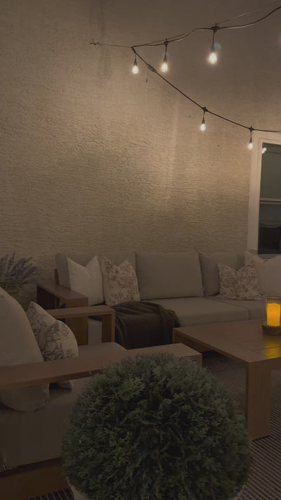 Featured video of the Ciela Modern Aluminum Outdoor Sofa Set with Cushions 