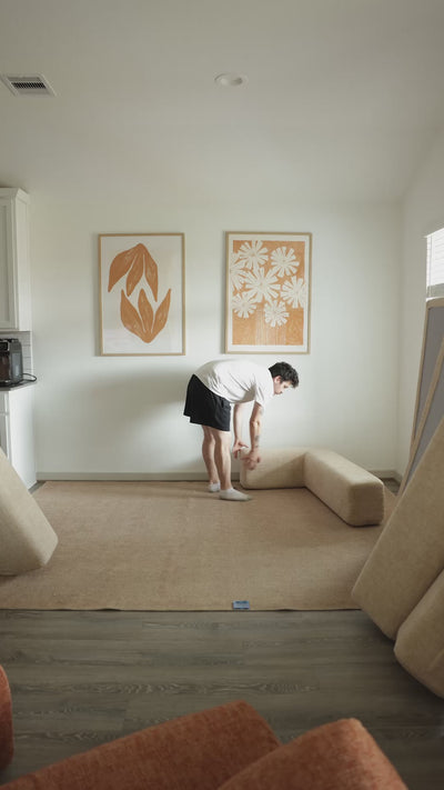 CushyLand Modular Kids Play Sofa with multiple configurations for creative play and family time | UGC video