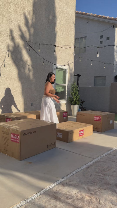 Featured video of the Ciela Modern Aluminum Outdoor Sofa Set with Cushions 