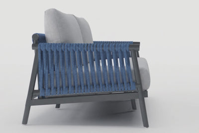 Avel Modern Aluminum Outdoor Patio Loveseat Sofa 360 Video