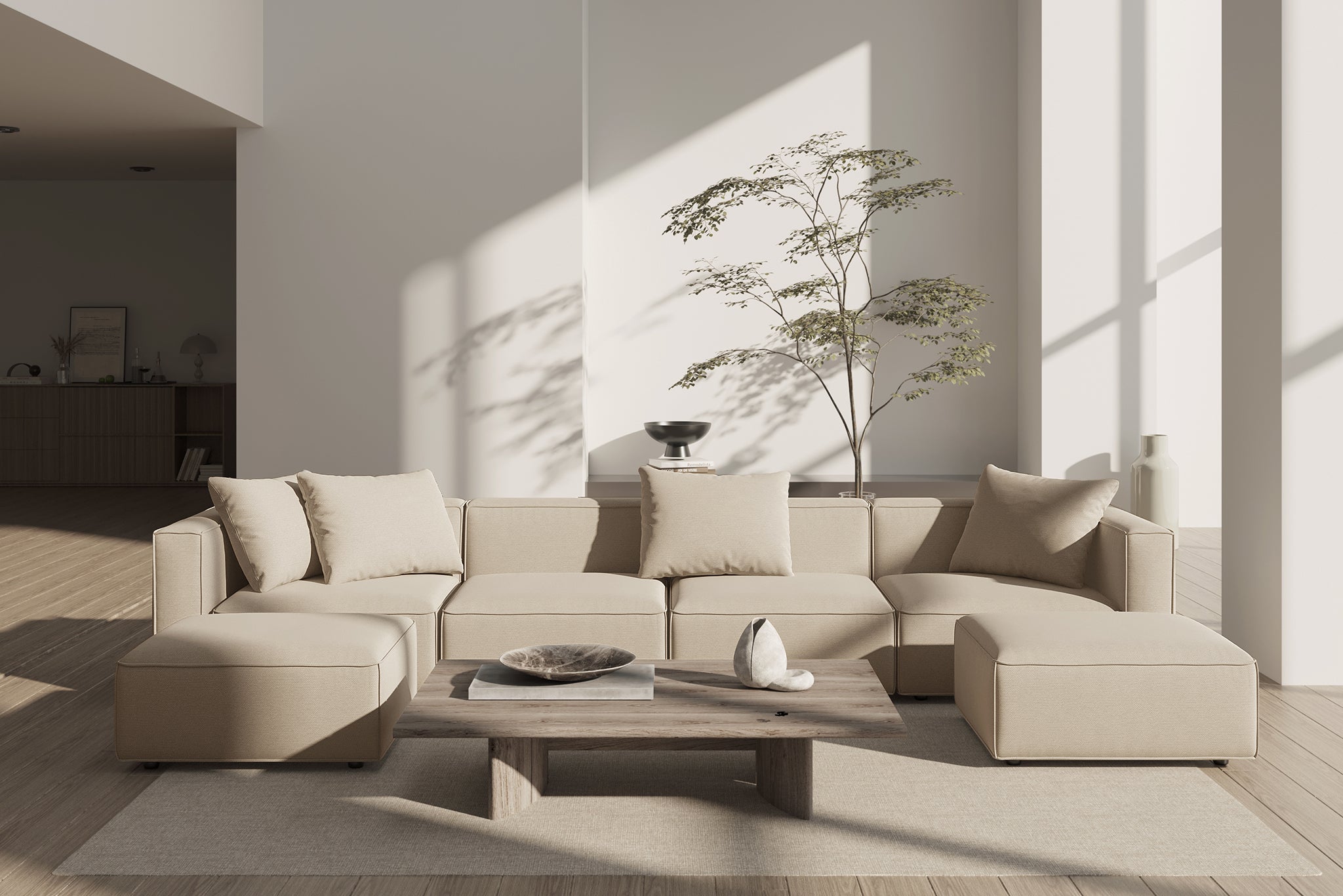 Zola Reversible Sectional Chaise Sofa | Acanva – Acanva Home