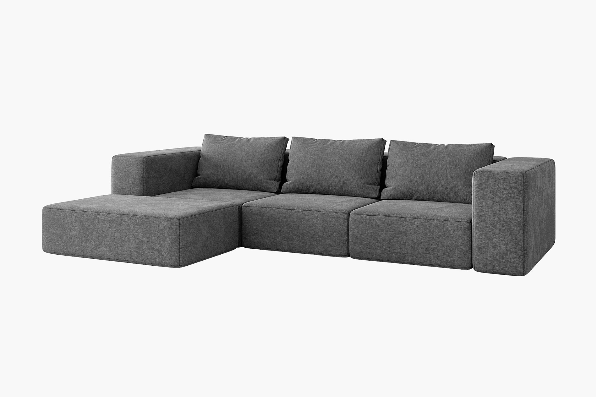 Atlas Extra Large Slipcover Modular Reversible Floor Sectional Sofa By ...