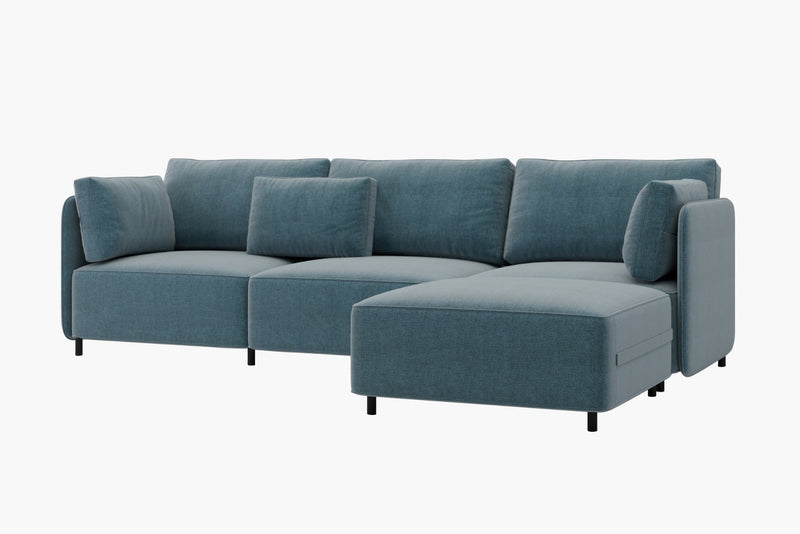 Fana Linen Modular Sofa Piece and Reversible Sectional by Acanva