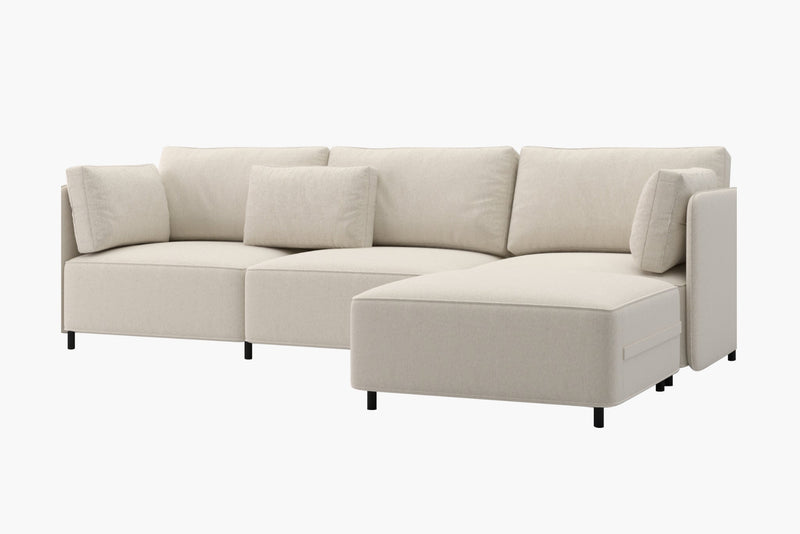 Fana Linen Modular Sofa Piece and Reversible Sectional by Acanva