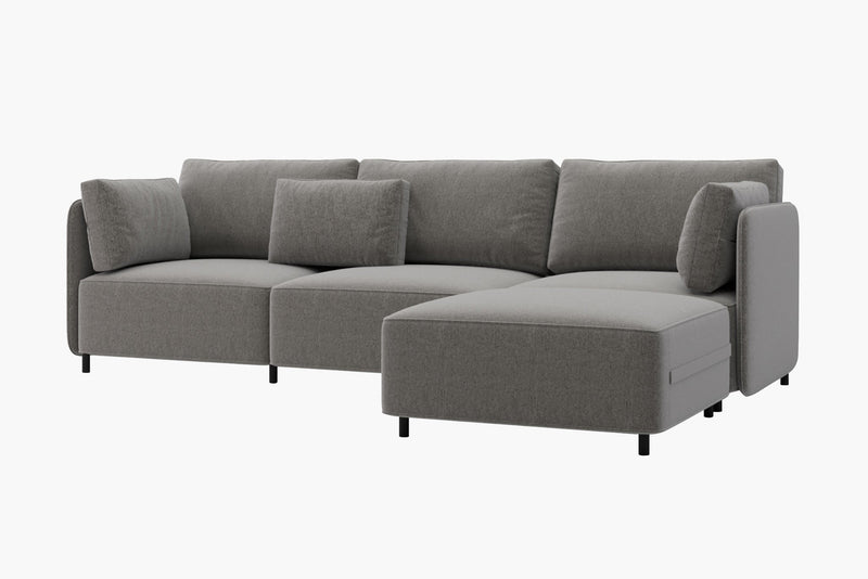 Fana Linen Modular Sofa Piece and Reversible Sectional by Acanva