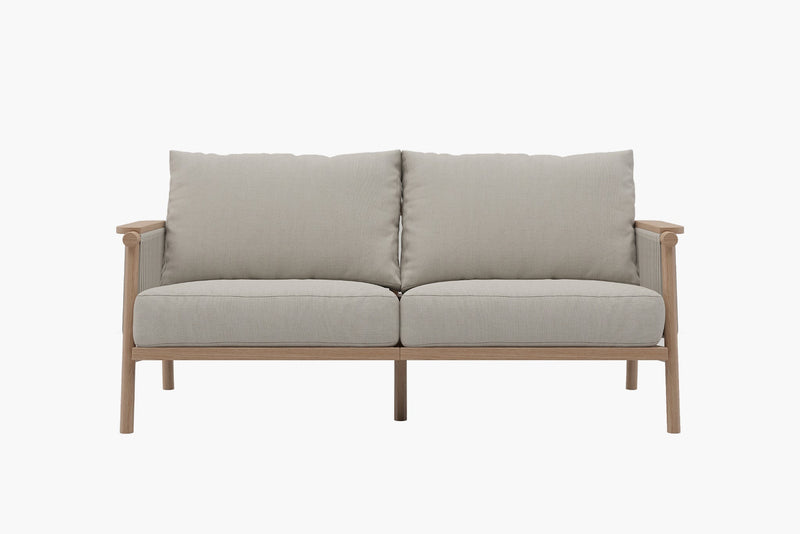 Moss Wood Grain Aluminum Outdoor Sofa and Armchair Patio Set by