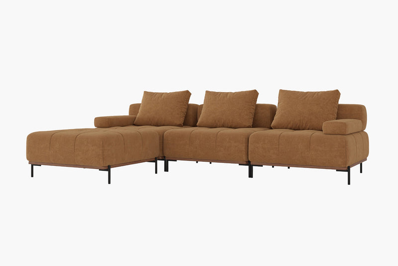 Nivala Suedette Modular Sofa Piece and Reversible Sectional by Acanva