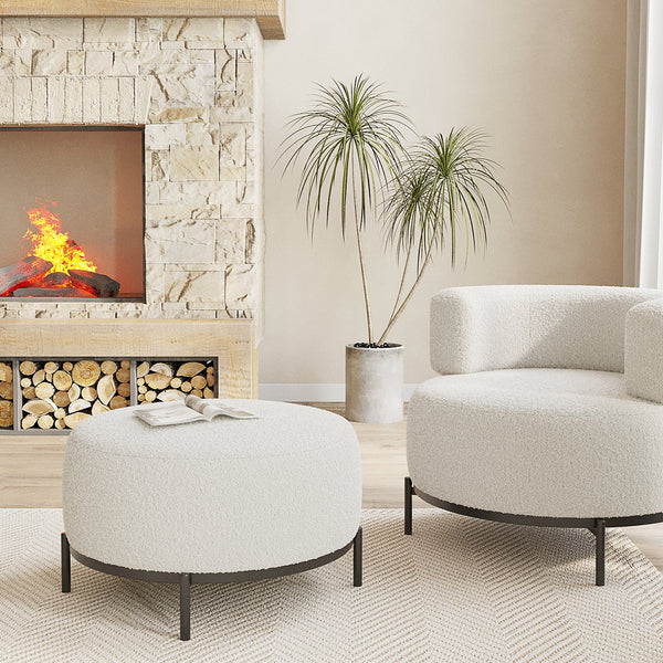 Round hotsell ottoman chair