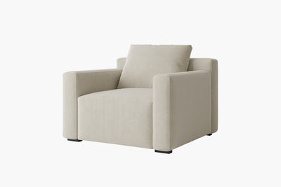 Persia Suedette 2-Piece Chaise Sectional Sofa and Armchair by Acanva
