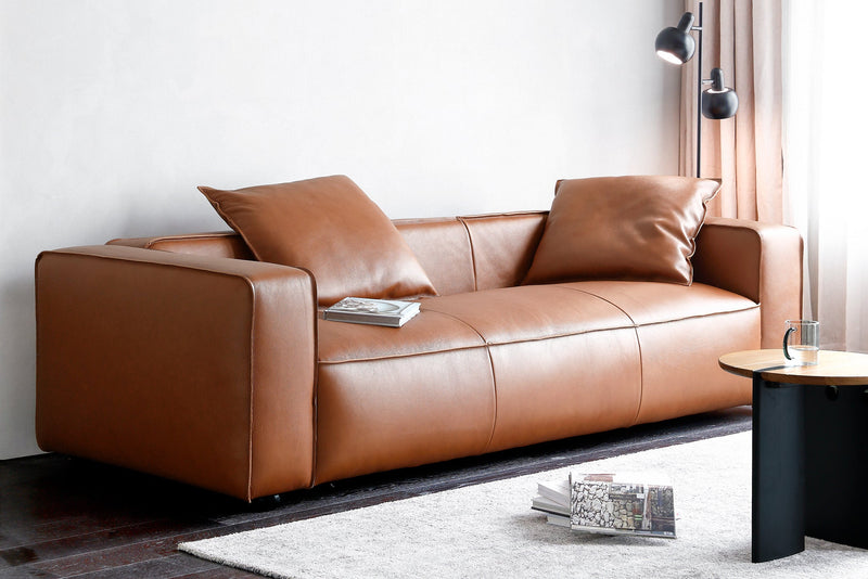 Pomona Leather 3-Seater Couch Sofa by Acanva – Acanva Home