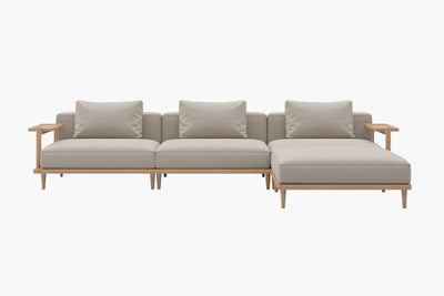 Outdoor couch sales with chaise